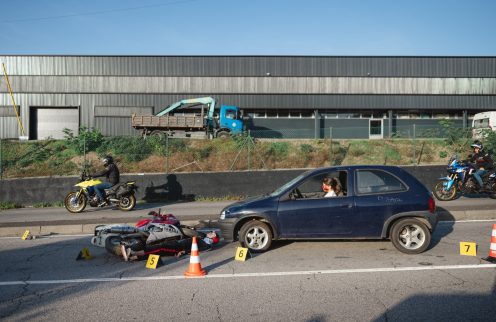 Câmara Municipal marcou o Dia das Vítimas da Estrada com simulacro que envolveu motociclistas