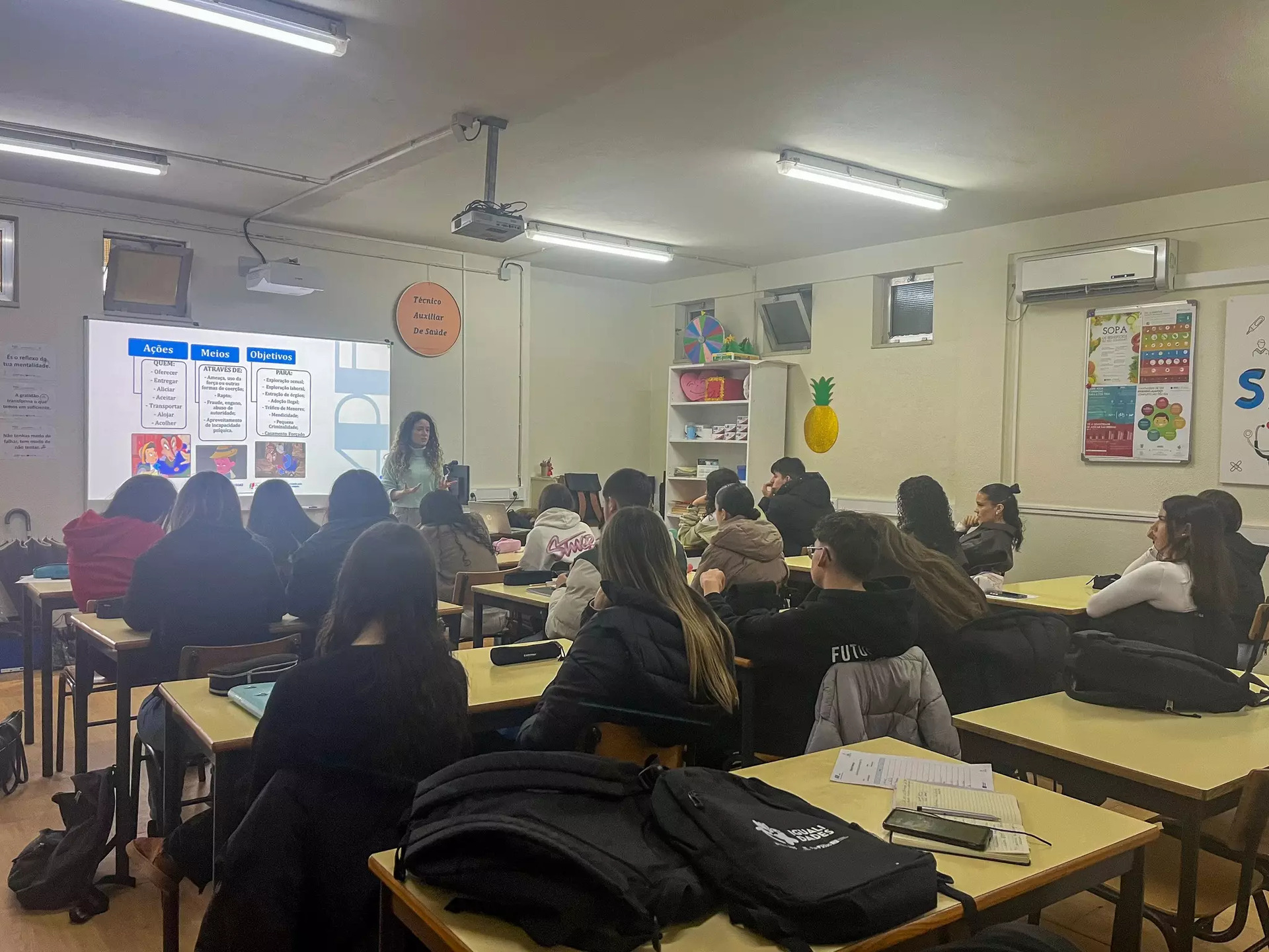 Tráfico de seres humanos – ações de sensibilização alertam alunos para os riscos